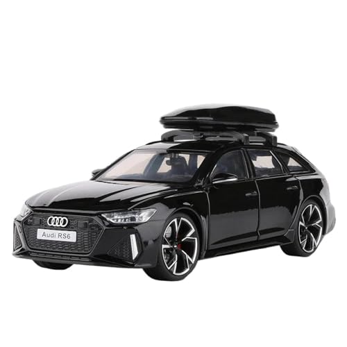 SCVWKAJA Massstabsgetreues Modell Auto 1:32 Für Audi RS6 2022 Legierung Druckguss Auto Modell Simulation Miniatur Auto Sammlung Modell Die-cast Fahrzeug(Black) von SCVWKAJA