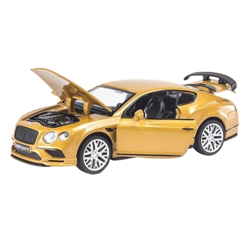 SCVWKAJA Massstabsgetreues Modell Auto 1:32 Für Bentley Continental Legierung Metall Auto Modell Sammlung Statische Modell Ornamente Dekoration Die-cast Fahrzeug(Yellow) von SCVWKAJA