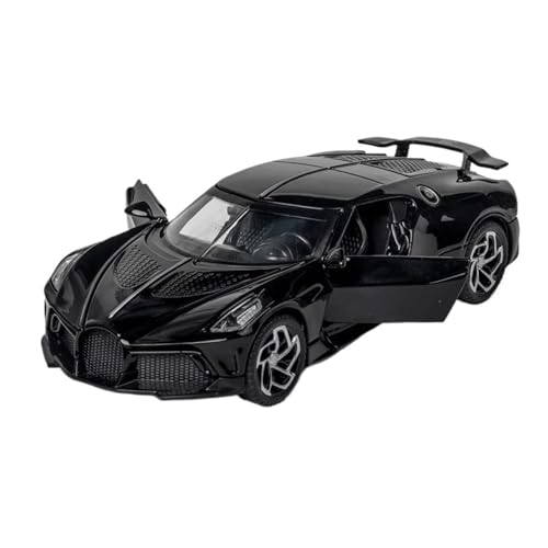 SCVWKAJA Massstabsgetreues Modell Auto 1:32 Für Bugatti Exquisite Replik Legierung Auto Modell Klassische Simulation Handwerk Ornamente Die-cast Fahrzeug(Black) von SCVWKAJA