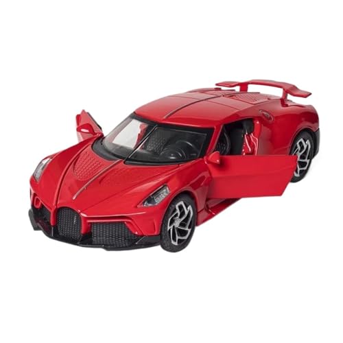 SCVWKAJA Massstabsgetreues Modell Auto 1:32 Für Bugatti Exquisite Replik Legierung Auto Modell Klassische Simulation Handwerk Ornamente Die-cast Fahrzeug(Red) von SCVWKAJA