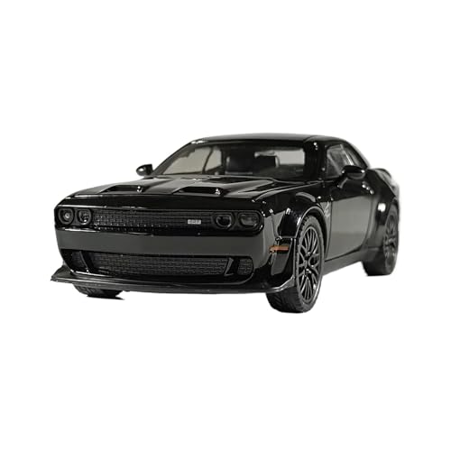 SCVWKAJA Massstabsgetreues Modell Auto 1:32 Für Dodge Challenger Hellcat Statische Legierung Luxus Auto Modell Metall Fahrzeug Modell Home Fashion Ornamente Die-cast Fahrzeug(Black) von SCVWKAJA