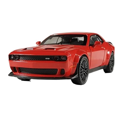SCVWKAJA Massstabsgetreues Modell Auto 1:32 Für Dodge Challenger Hellcat Statische Legierung Luxus Auto Modell Metall Fahrzeug Modell Home Fashion Ornamente Die-cast Fahrzeug(Red) von SCVWKAJA