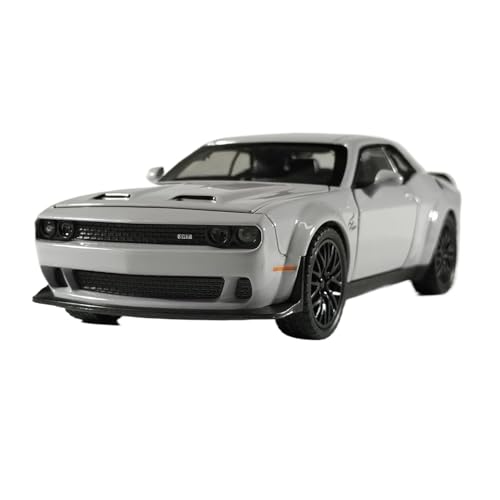 SCVWKAJA Massstabsgetreues Modell Auto 1:32 Für Dodge Challenger Hellcat Statische Legierung Luxus Auto Modell Metall Fahrzeug Modell Home Fashion Ornamente Die-cast Fahrzeug(Titanium) von SCVWKAJA