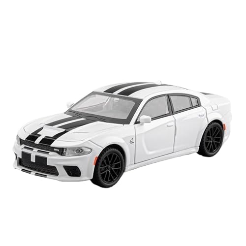 SCVWKAJA Massstabsgetreues Modell Auto 1:32 Für Dodge Charger SRT Exquisite Replik Legierung Automodell Klassische Simulation Handwerk Ornamente Die-cast Fahrzeug(White) von SCVWKAJA