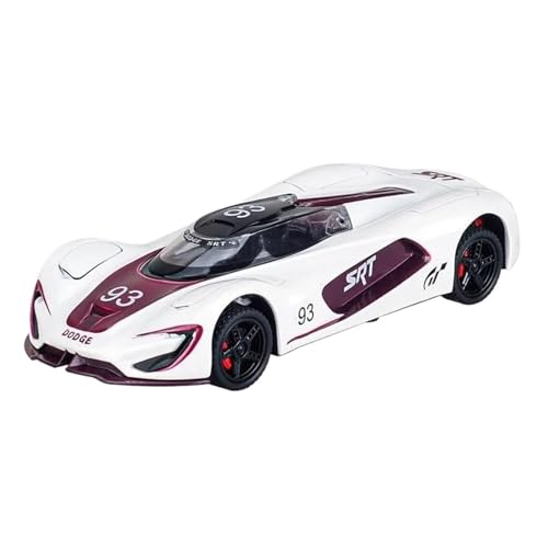 SCVWKAJA Massstabsgetreues Modell Auto 1:32 Für Dodge Tomahawk SRT V10 Legierung Luxus Auto Modell Metall Fahrzeug Modell Home Fashion Ornamente Die-cast Fahrzeug(Black and White) von SCVWKAJA