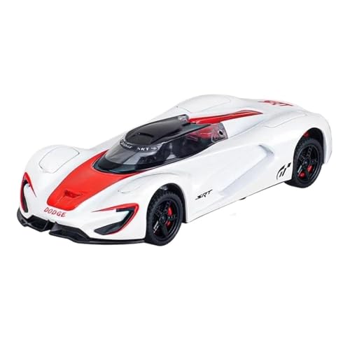 SCVWKAJA Massstabsgetreues Modell Auto 1:32 Für Dodge Tomahawk SRT V10 Legierung Luxus Auto Modell Metall Fahrzeug Modell Home Fashion Ornamente Die-cast Fahrzeug(White and red) von SCVWKAJA
