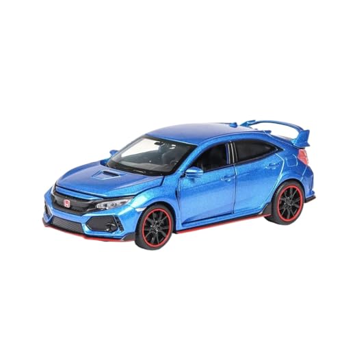 SCVWKAJA Massstabsgetreues Modell Auto 1:32 Für Honda Civic Type-R Limousine Legierung Metall Modell Auto Sammlung Hobby Modell Display Ornamente Die-cast Fahrzeug(Blue) von SCVWKAJA