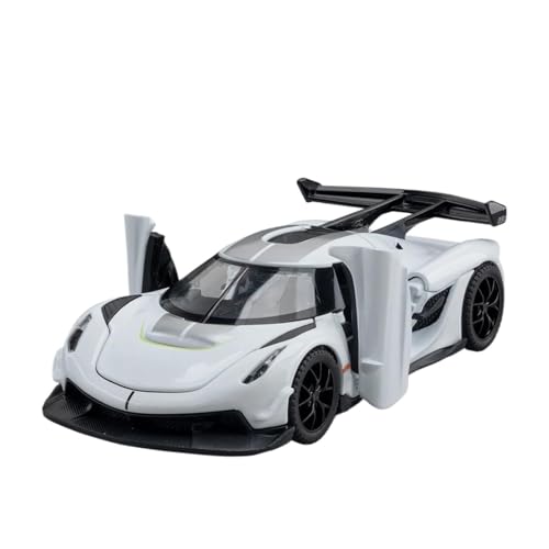 SCVWKAJA Massstabsgetreues Modell Auto 1:32 Für Koenigsegg Jesko Metallautomodell Sorgfältig Entworfene Luxuslegierungsfahrzeug-Modeornamente Die-cast Fahrzeug(White) von SCVWKAJA