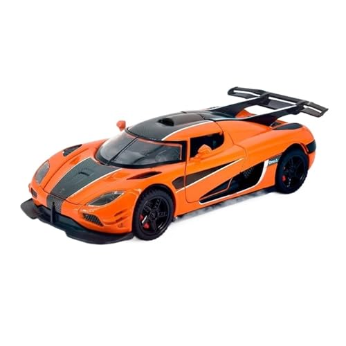 SCVWKAJA Massstabsgetreues Modell Auto 1:32 Für Koenigsegg One1 Simulation Legierung Auto Modell Metall Druckguss Ornamente Sammlung Die-cast Fahrzeug(Orange) von SCVWKAJA