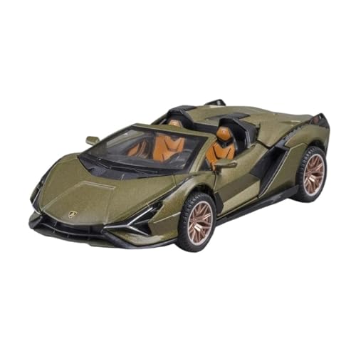 SCVWKAJA Massstabsgetreues Modell Auto 1:32 Für Lamborghini Sian Simulation Druckguss Metalllegierung Automodell Miniatur Fahrzeugdekoration Die-cast Fahrzeug(Green) von SCVWKAJA