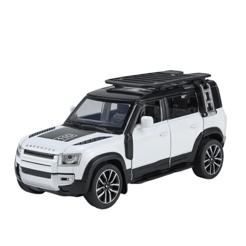 SCVWKAJA Massstabsgetreues Modell Auto 1:32 Für Land Rover Defender 110 Metallautomodell Sorgfältig Entworfene Luxuslegierungsfahrzeug-Modeornamente Die-cast Fahrzeug(White) von SCVWKAJA
