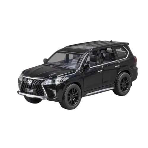 SCVWKAJA Massstabsgetreues Modell Auto 1:32 Für Lexus LX570 Replik Statische Legierung Modell Auto Metall Textur Ornamente Display Sammlung Die-cast Fahrzeug(Black) von SCVWKAJA