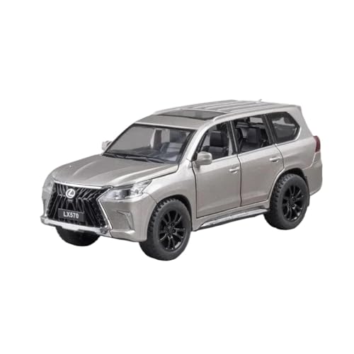 SCVWKAJA Massstabsgetreues Modell Auto 1:32 Für Lexus LX570 Replik Statische Legierung Modell Auto Metall Textur Ornamente Display Sammlung Die-cast Fahrzeug(Silver) von SCVWKAJA
