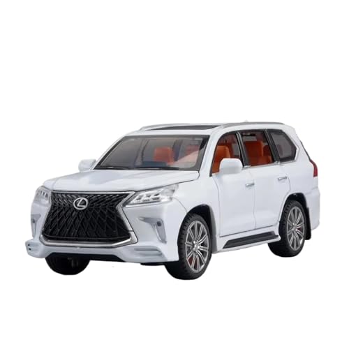 SCVWKAJA Massstabsgetreues Modell Auto 1:32 Für Lexus LX570 Souvenir Luxus Auto Modell Legierung Metall Miniatur Büro Dekoration Die-cast Fahrzeug(White) von SCVWKAJA