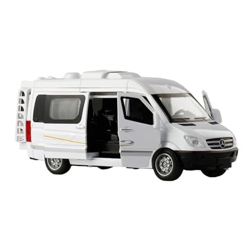 SCVWKAJA Massstabsgetreues Modell Auto 1:32 Für Mercedes Benz Sprinter MPV Nutzfahrzeug Statisches Metallautomodell Mit Zu Öffnenden Türen Die-cast Fahrzeug(White) von SCVWKAJA