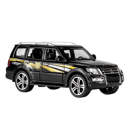 SCVWKAJA Massstabsgetreues Modell Auto 1:32 Für Mitsubishi Pajero SUV Simulation Legierung Auto Modell Metall Druckguss Ornamente Sammlung Die-cast Fahrzeug(Black) von SCVWKAJA