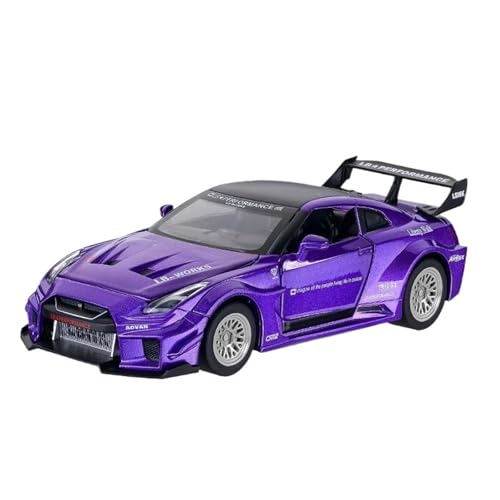 SCVWKAJA Massstabsgetreues Modell Auto 1:32 Für Nissan GTR-CSR2 Simulation Legierung Auto Modell Metall Druckguss Ornamente Sammlung Die-cast Fahrzeug(Blue) von SCVWKAJA