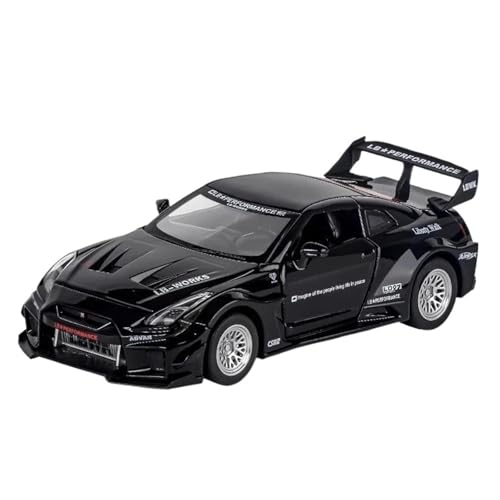SCVWKAJA Massstabsgetreues Modell Auto 1:32 Für Nissan Skyline GTR Replik Legierung Automodell Klassische Handwerk Dekoration Sammlung Ornamente Die-cast Fahrzeug(Black) von SCVWKAJA