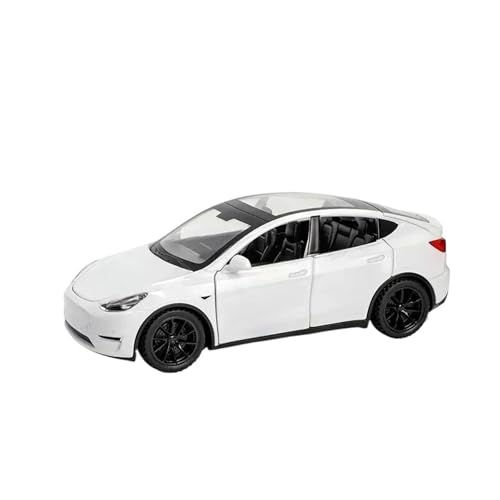 SCVWKAJA Massstabsgetreues Modell Auto 1:32 Für Tesla Model Y Limousine Legierung Metall Modell Auto Sammlung Hobby Modell Display Ornamente Die-cast Fahrzeug(White) von SCVWKAJA