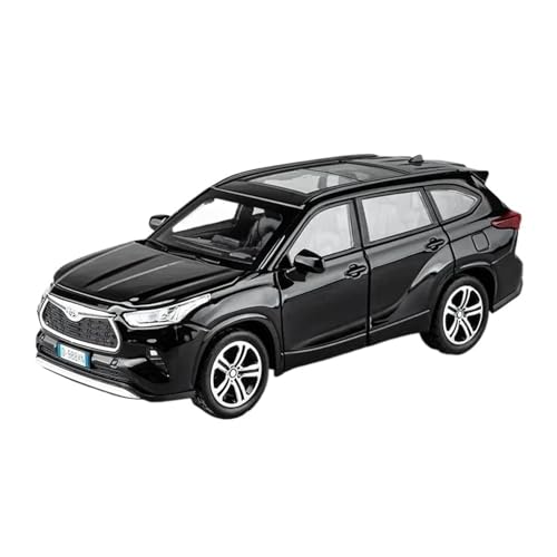SCVWKAJA Massstabsgetreues Modell Auto 1:32 Für Toyota Highlander Legierung Fahrzeug Metall Sammlung Simulation Modell Auto Souvenir Die-cast Fahrzeug(Black) von SCVWKAJA