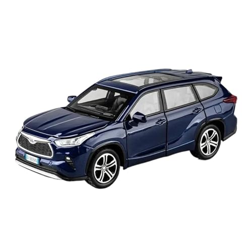 SCVWKAJA Massstabsgetreues Modell Auto 1:32 Für Toyota Highlander Legierung Fahrzeug Metall Sammlung Simulation Modell Auto Souvenir Die-cast Fahrzeug(Blue) von SCVWKAJA