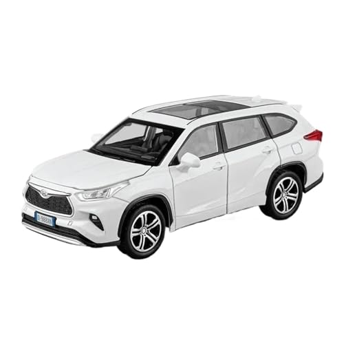 SCVWKAJA Massstabsgetreues Modell Auto 1:32 Für Toyota Highlander Legierung Fahrzeug Metall Sammlung Simulation Modell Auto Souvenir Die-cast Fahrzeug(White) von SCVWKAJA