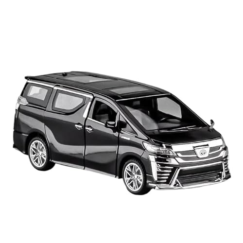 SCVWKAJA Massstabsgetreues Modell Auto 1:32 Für Toyota Vellfire MPV Legierung Körper Gummi Reifen Miniatur Metall Auto Modell Ornamente Sammlung Die-cast Fahrzeug(Black) von SCVWKAJA