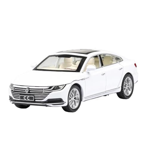 SCVWKAJA Massstabsgetreues Modell Auto 1:32 Für Volkswagen CC Legierung Metall Auto Modell Sammlung Statische Modell Ornamente Dekoration Die-cast Fahrzeug(White) von SCVWKAJA