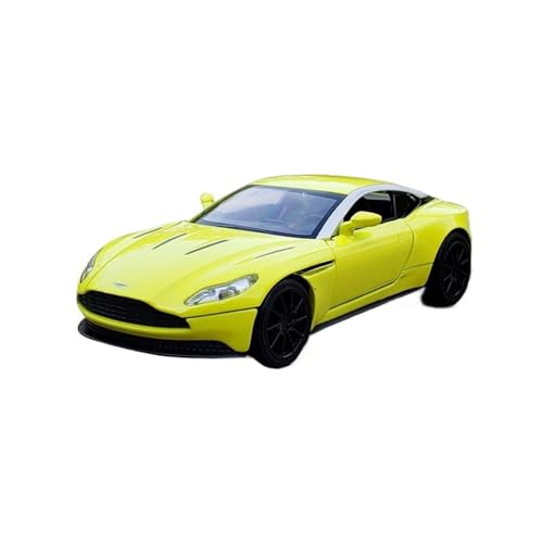 SCVWKAJA Massstabsgetreues Modell Auto 1:32 for Aston Martin DB11 Klassisches Automodell Aus Gusslegierung Statisches Sportwagen-Ornament-Display Die-cast Fahrzeug(Yellow) von SCVWKAJA
