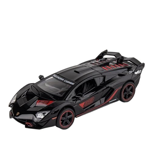 SCVWKAJA Massstabsgetreues Modell Auto 1:32 for Lamborghini SC18 Alston Fertigmodell Collection Series Legierung Automodell Ornamente Display Die-cast Fahrzeug(Black) von SCVWKAJA