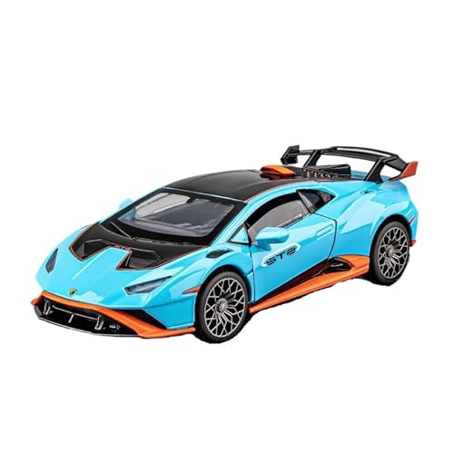 SCVWKAJA Massstabsgetreues Modell Auto 1:32 for Lamborghini STO Alloy Fertig Casting Modell Auto Miniatur Metall Haus Dekoration Die-cast Fahrzeug(Blue) von SCVWKAJA