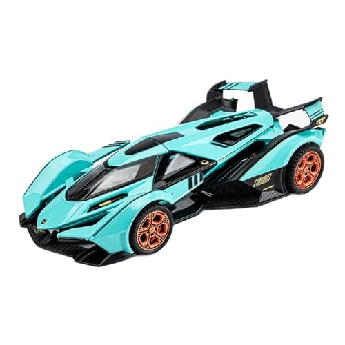 SCVWKAJA Massstabsgetreues Modell Auto 1:32 for Lamborghini V12 Legierung Fertig Casting Modell Auto Miniatur Metall Haus Dekoration Die-cast Fahrzeug(Blue) von SCVWKAJA