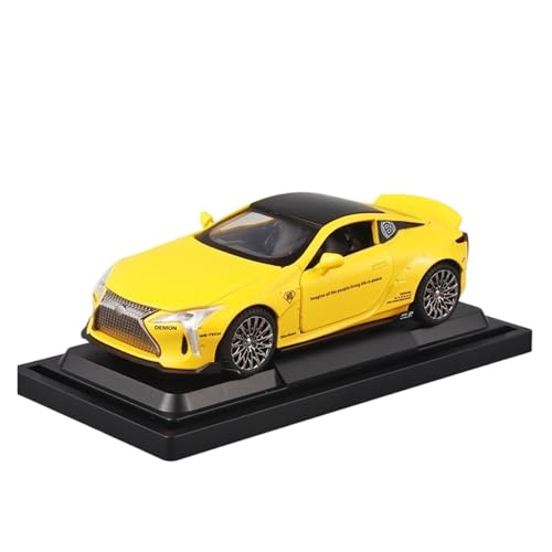 SCVWKAJA Massstabsgetreues Modell Auto 1:32 for Lexus LC500 Exquisite Replik Statische Legierung Modellauto Sammlung Fahrzeug Ornamente Die-cast Fahrzeug(Yellow) von SCVWKAJA