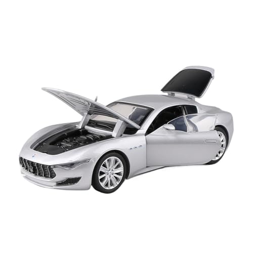 SCVWKAJA Massstabsgetreues Modell Auto 1:32 for Maserati Sammler-Miniatur-Legierung Automodell Exquisite Dekorative Ornamente Die-cast Fahrzeug(Silver) von SCVWKAJA
