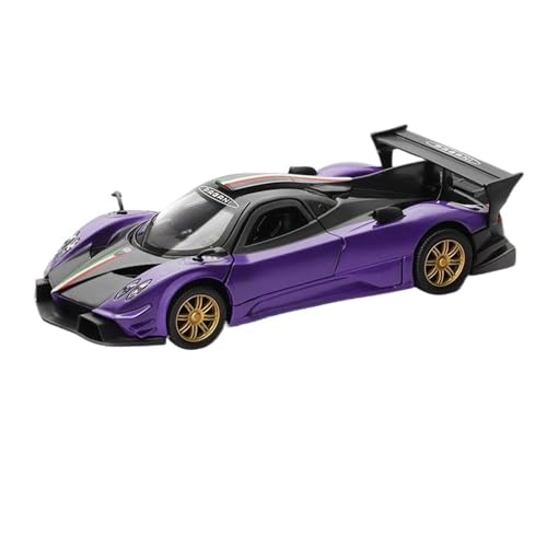 SCVWKAJA Massstabsgetreues Modell Auto 1:32 for Pagani Zonda Classic Cast Alloy Automodell Statische Sportwagen-Ornamente Anzeige Die-cast Fahrzeug(Purple) von SCVWKAJA