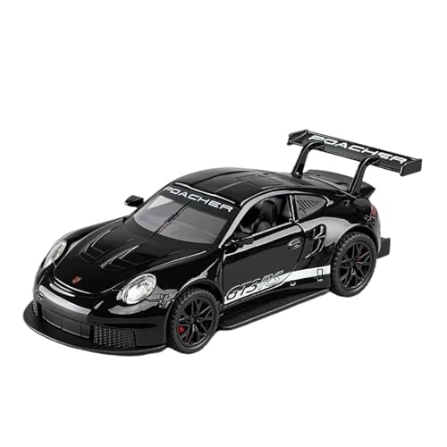 SCVWKAJA Massstabsgetreues Modell Auto 1:32 for Porsche 911 GT3 Miniatur Luxus Legierung Modell Auto Maßstab Legierung Auto Sammlung Ornamente Die-cast Fahrzeug(Black) von SCVWKAJA