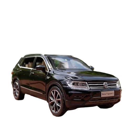 SCVWKAJA Massstabsgetreues Modell Auto 1:32 for Volkswagen Tiguan SUV Statische Legierung Automodell Maßstab Druckguss Fahrzeug Dekoration Serie Die-cast Fahrzeug(Black) von SCVWKAJA