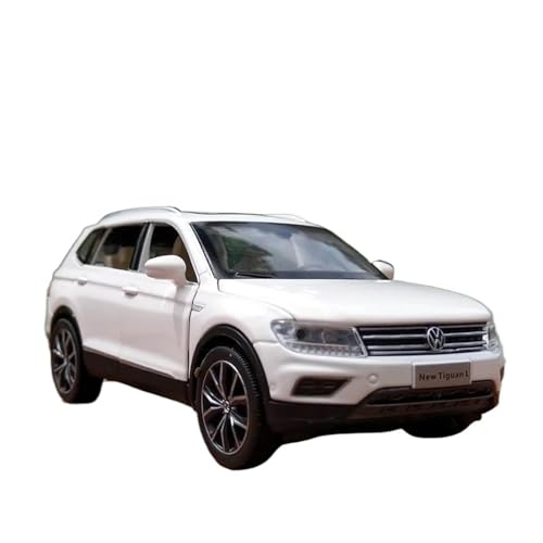 SCVWKAJA Massstabsgetreues Modell Auto 1:32 for Volkswagen Tiguan SUV Statische Legierung Automodell Maßstab Druckguss Fahrzeug Dekoration Serie Die-cast Fahrzeug(White) von SCVWKAJA