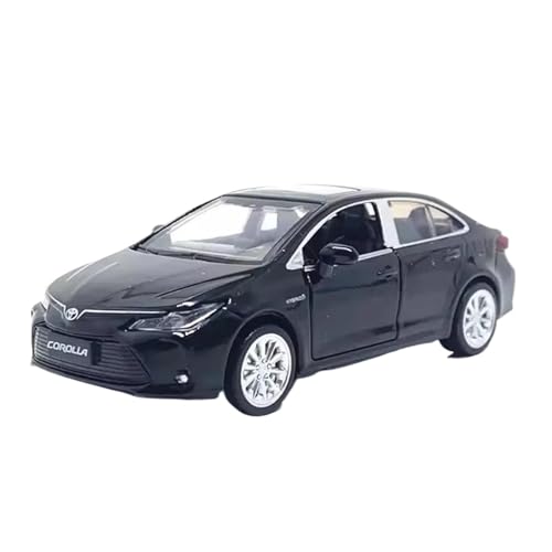 SCVWKAJA Massstabsgetreues Modell Auto 1:33 Für Toyota Corolla Legierung Auto Druckguss Hochsimulation Metall Auto Modell Sammlung Die-cast Fahrzeug(Black) von SCVWKAJA