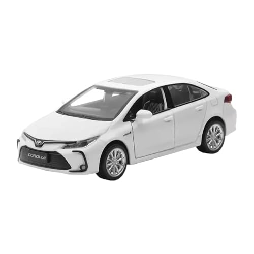 SCVWKAJA Massstabsgetreues Modell Auto 1:33 Für Toyota Corolla Legierung Auto Druckguss Hochsimulation Metall Auto Modell Sammlung Die-cast Fahrzeug(White) von SCVWKAJA