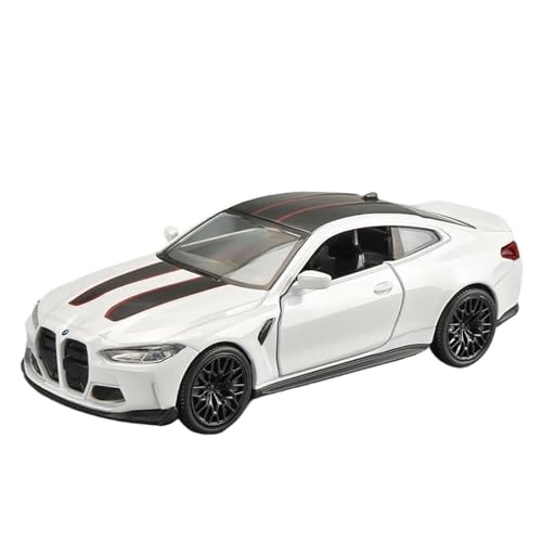 SCVWKAJA Massstabsgetreues Modell Auto 1:36 for BMW M4 CSL Fertige Legierung Modell Auto Handwerk Replik Wohnzimmer Ornamente Dekoration Die-cast Fahrzeug(White) von SCVWKAJA