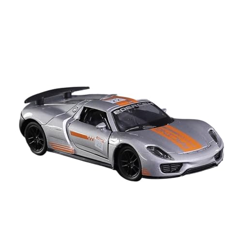 SCVWKAJA Massstabsgetreues Modell Auto 1:36 for Porsche 918 Miniatur Klassische Legierung Auto Modell Metall Ornamente Hobby Sammlung Die-cast Fahrzeug(Silver) von SCVWKAJA