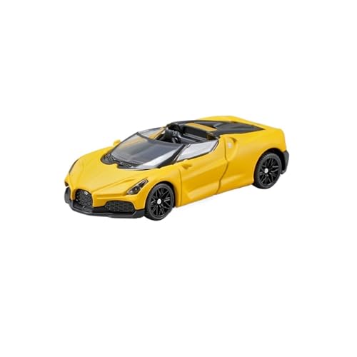 SCVWKAJA Massstabsgetreues Modell Auto 1:64 for Bugatti Mistral Miniatur Klassische Legierung Auto Modell Metall Ornamente Hobby Sammlung Die-cast Fahrzeug(Yellow) von SCVWKAJA