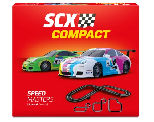 SCX - COMPACT Track - Komplette Rennstrecke - 2 Autos und 2 Steuergeräte 1:43 (Speed Masters) von SCX