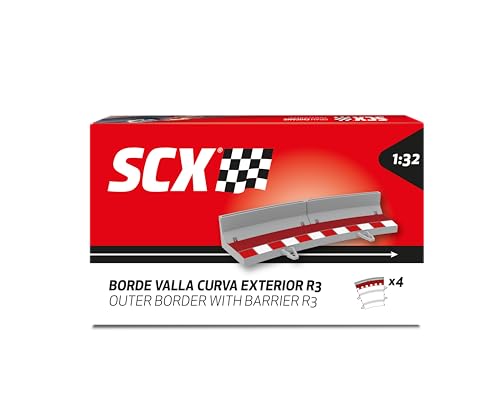 SCX – Zubehör und Erweiterungen Rennstrecken Original Maßstab 1:32 (Borde Zaun außen gebogen R3) von SCX