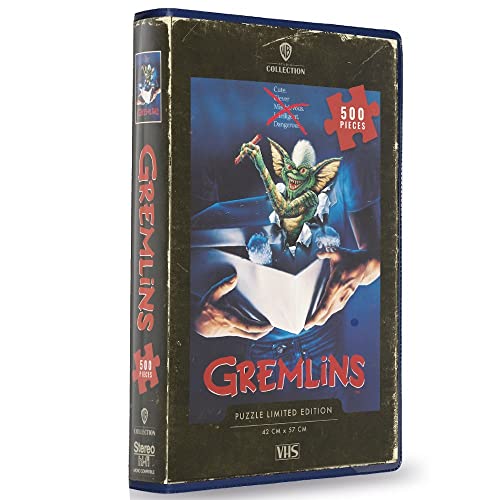 SD TOYS - Puzzle 500 Teile VHS Gremlins Limitierte Auflage, Schwarz, Standard (SDTWRN25582) von SD TOYS