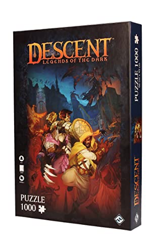 SD Toys, Descent: Legenden der Finsternis Puzzle, 1.000 Teile, Format: 45 x 66 cm, Ab 14+ Jahren, Sprachneutral von SD TOYS