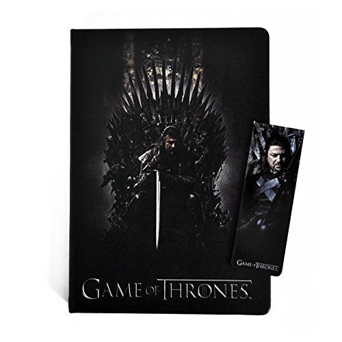 SD toys SDTHBO02079 - Game of Thrones Notizblock und Magnetische Lesezeichen Set Ned On Throne von SD TOYS