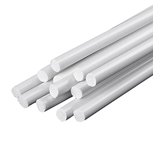 ABS-Modellbaustangen-Set – 3–8 mm weiße Vollstäbe for Architekturhandwerk (500 mm, 5 Größen), wärmebiegbare Heimwerkerbedarfsartikel(Diameter 8Mm (12Pcs)) von SDAZHX
