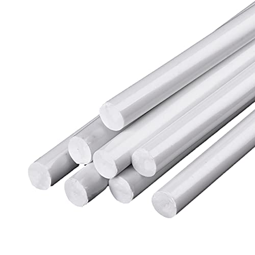 ABS-Modellbaustangen-Set – 4–10 mm weiße Vollstäbe for Architekturhandwerk (Länge 500 mm), wärmebiegbare Heimwerkerbedarfsartikel(Diameter 10Mm (8Pcs)) von SDAZHX